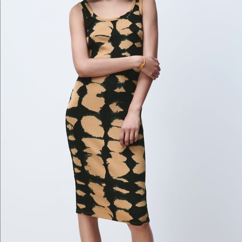ZARA SEXY TIE-DYE TANK DRESS ‘TYENARANJA’. XL rare